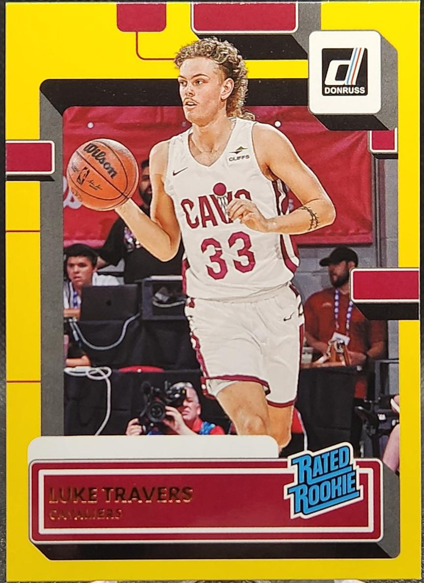 2022 Panini Donruss Basketball Yellow Flood Luke Travers #248