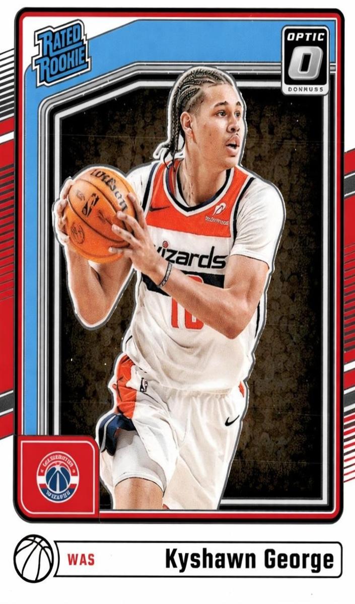 2024 Donruss Optic Basketball Kyshawn George #299 PSA 8