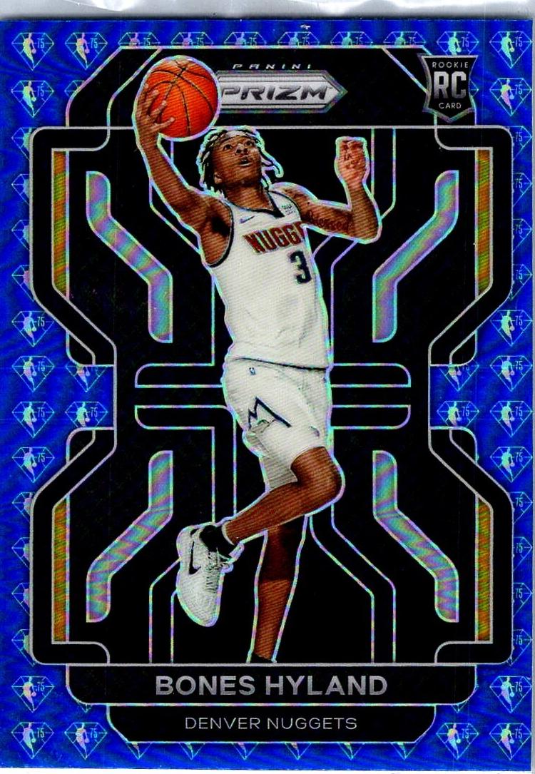 2021 Panini Prizm Basketball Prizms Blue Bones Hyland #302 PSA 8.5