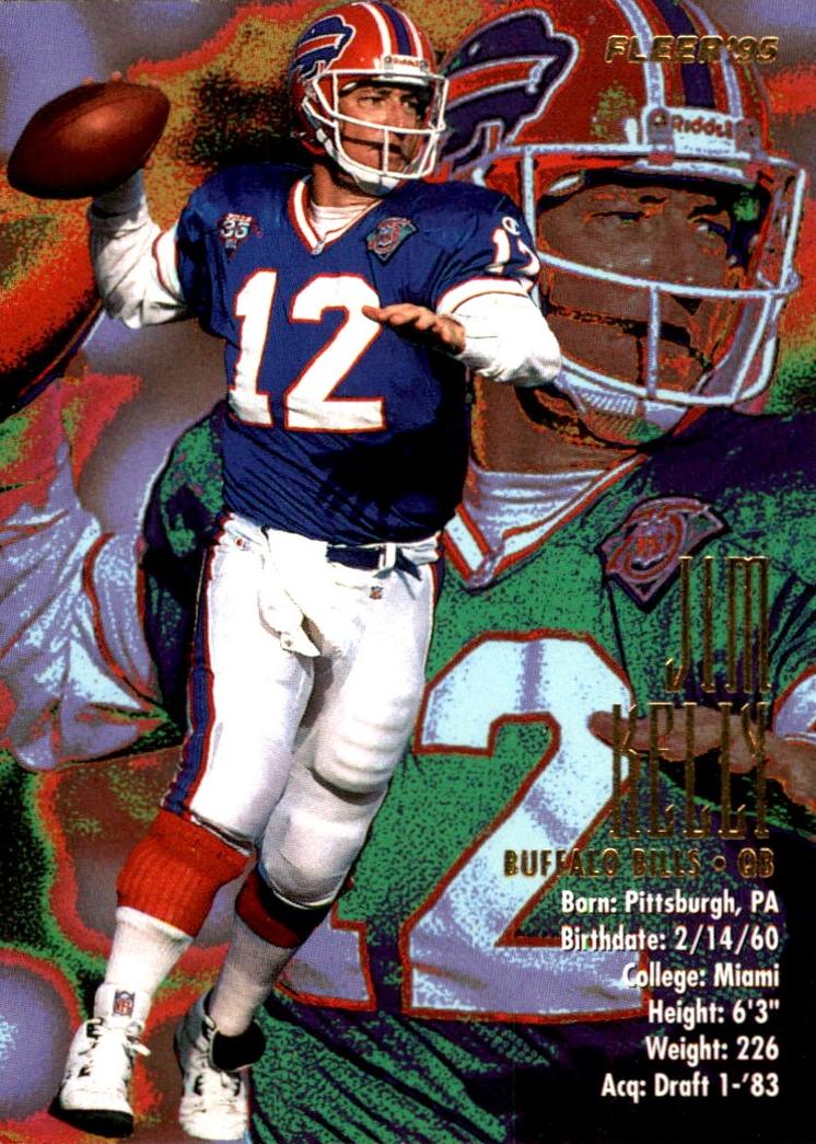 1995 Fleer Football Jim Kelly #35 SGC 8.5