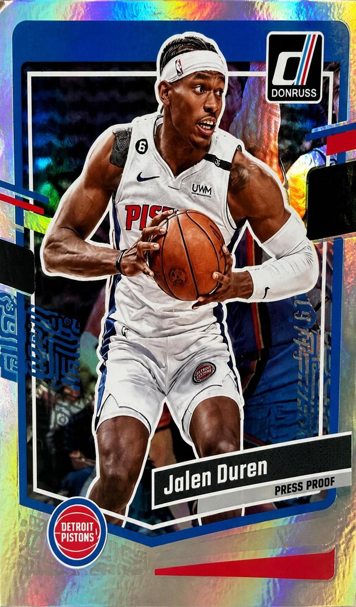 2023 Panini Donruss Basketball Press Proof Silver Die-Cut Jalen Duren #104