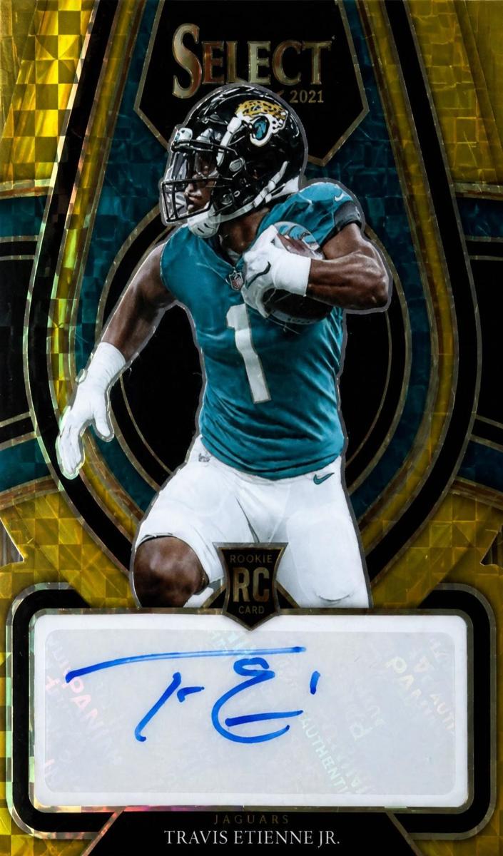 2021 Panini Select Football Travis Etienne Jr. #RSM_TET PSA 8