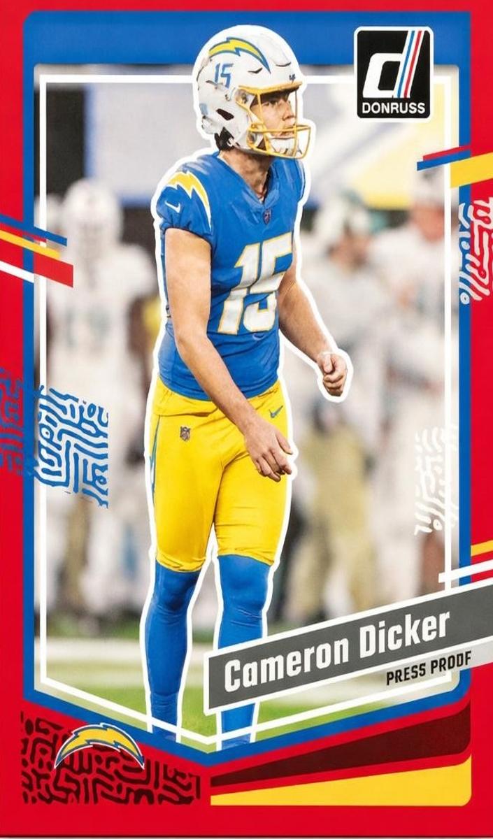 2023 Panini Donruss Football Press Proof Red Cameron Dicker #154