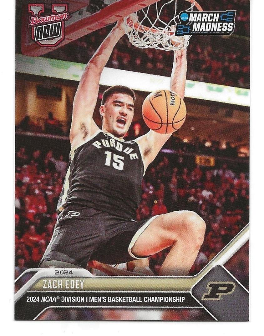 2023 Bowman U Now NCAA March Madness Basketball Zach Edey #12 PSA 10