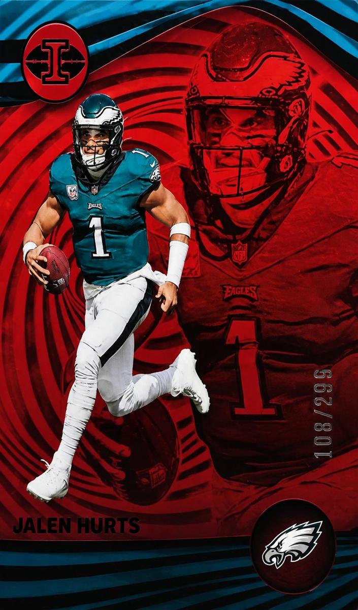 2023 Panini Illusions Football Trophy Collection Ruby Jalen Hurts #84 SGC 9