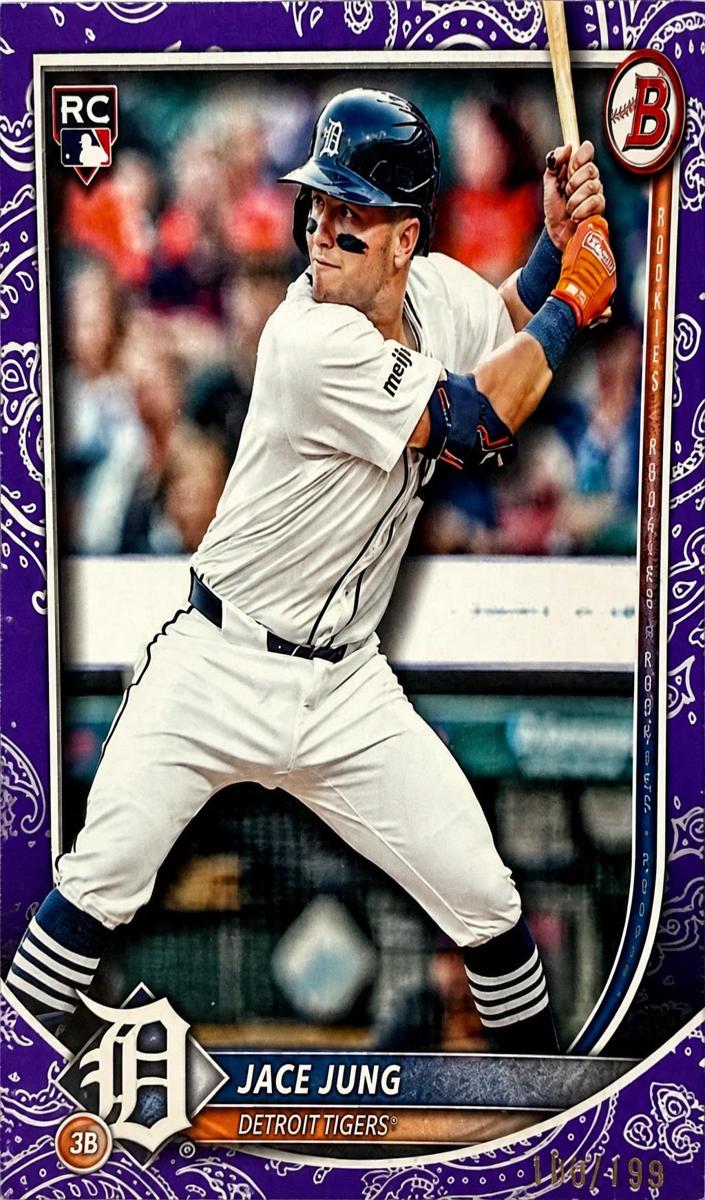 2025 Bowman Baseball Purple Pattern Border Jace Jung #59