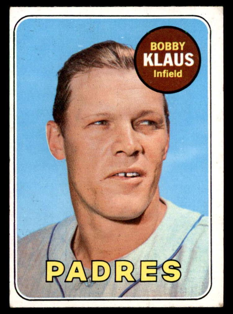 1969 Topps Baseball Bobby Klaus #387 PSA 8