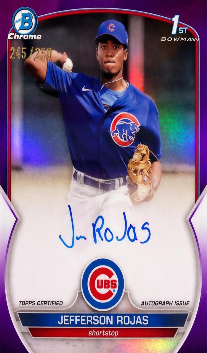 2023 Bowman Chrome Prospects Baseball Purple Jefferson Rojas #CPA-JR