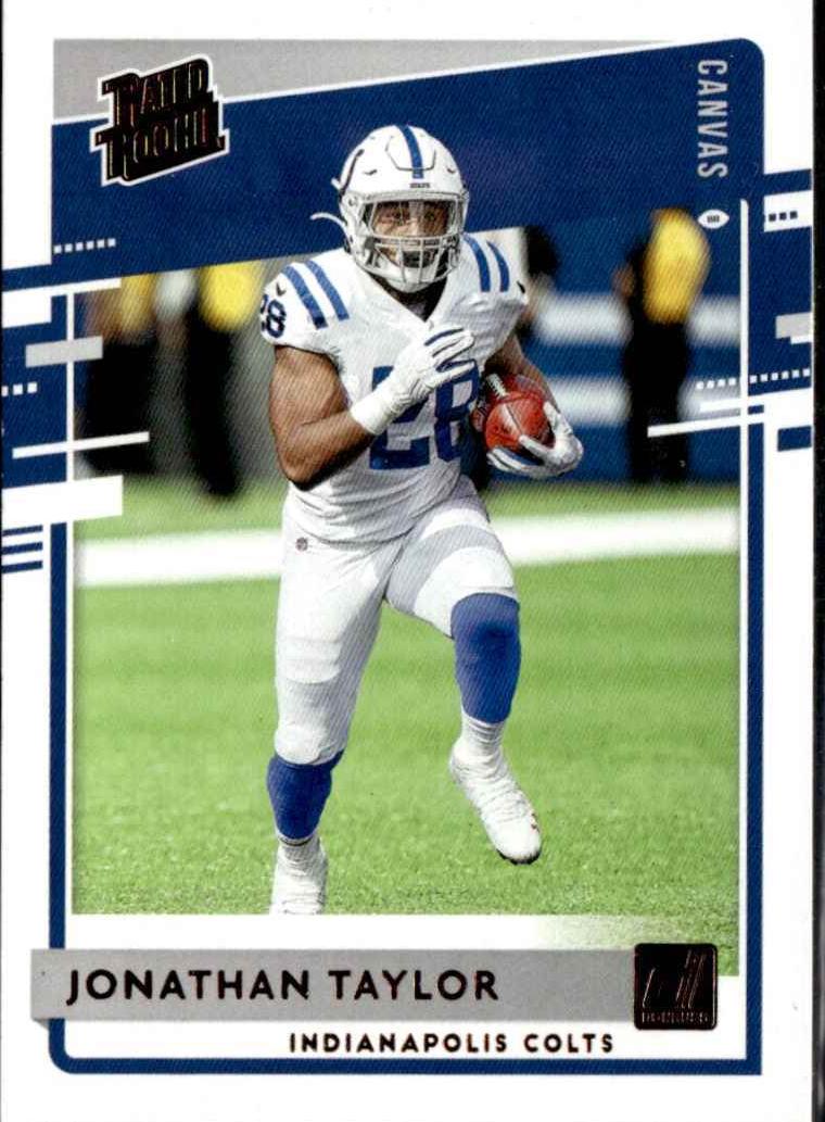 2020 Panini Donruss Football Canvas Jonathan Taylor #317 PSA 10