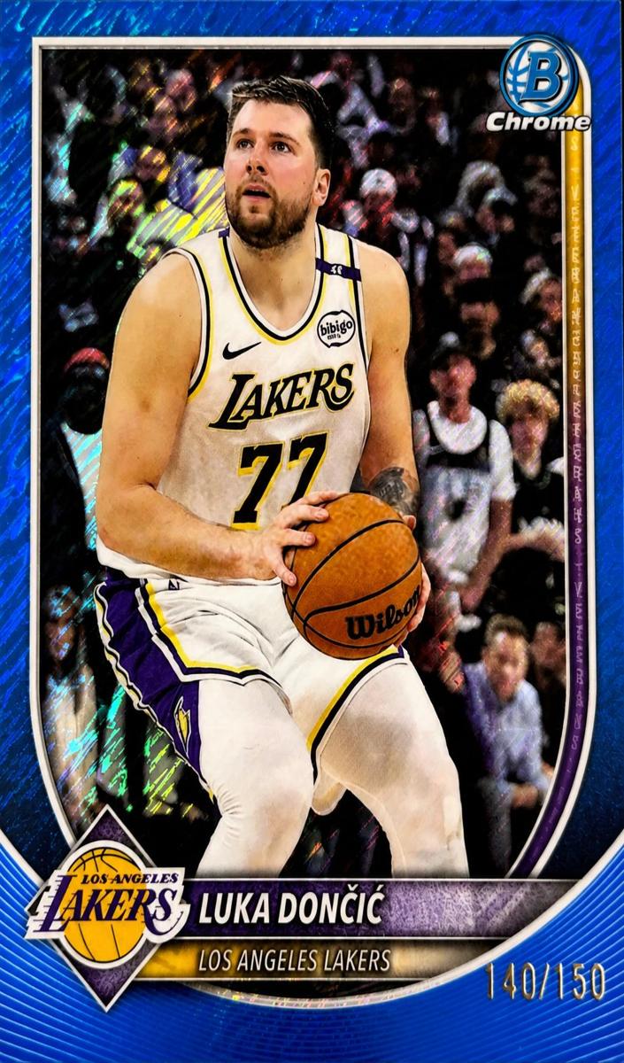 2025 Bowman Basketball Blue Shimmer Refractor Luka Doncic #BCV-123