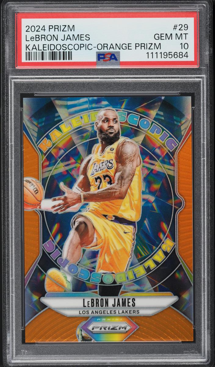 2024 Panini Prizm Basketball Orange LeBron James #29 PSA 10