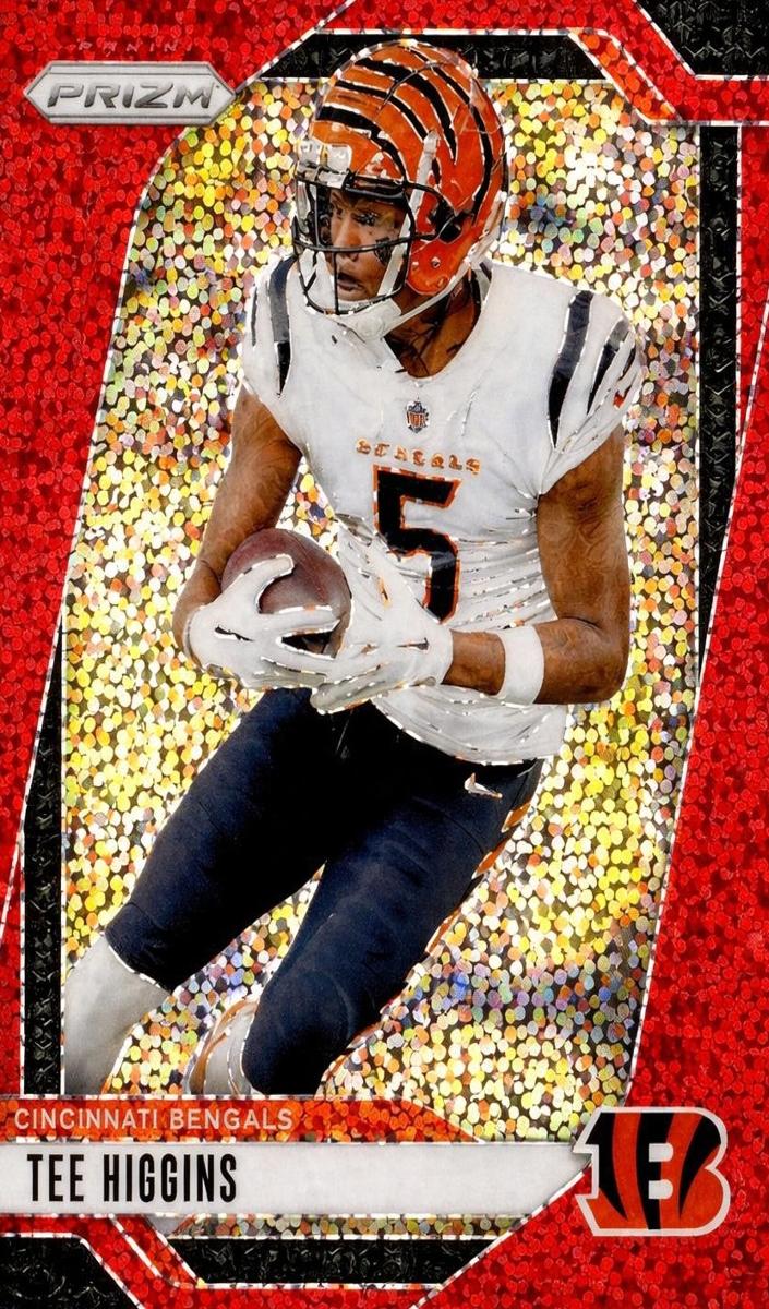 2024 Panini Prizm Football Red Sparkle Tee Higgins #58