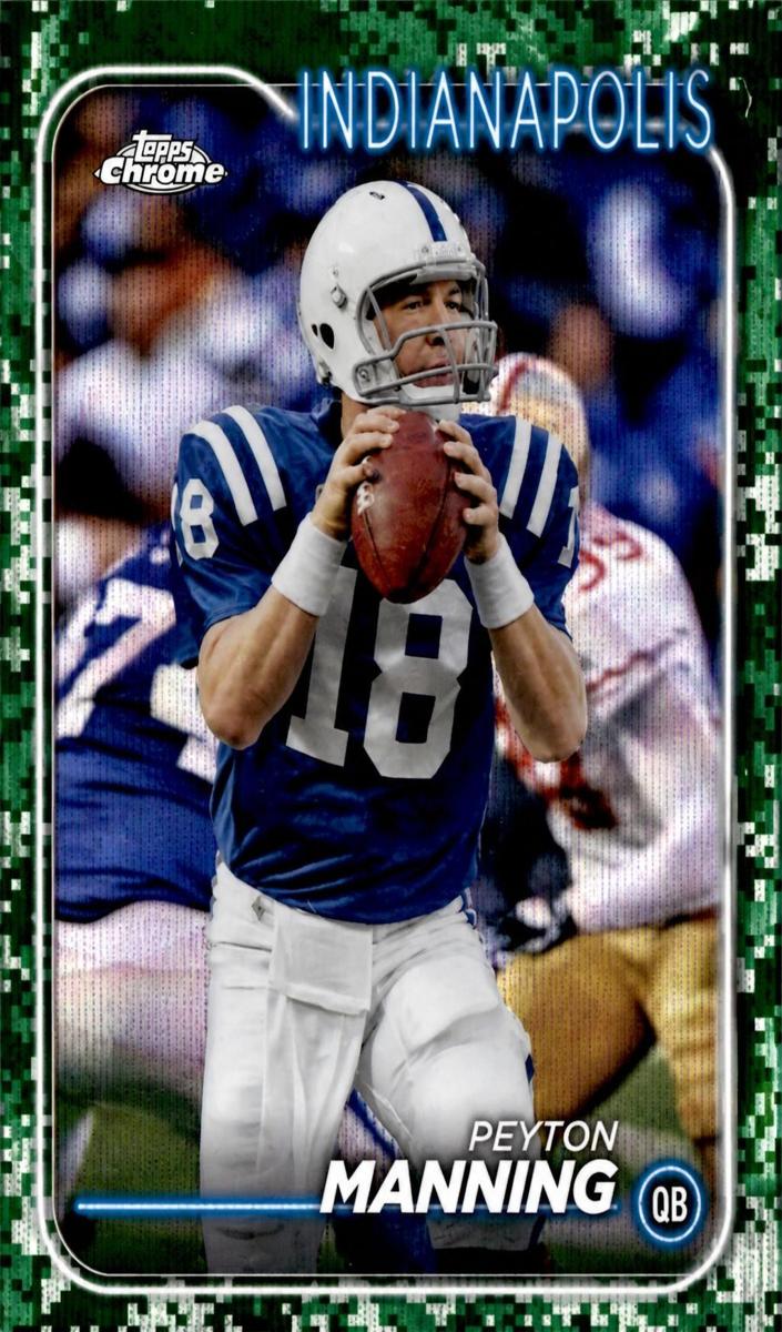 2024 Topps Chrome Football Camo Wave Refractor Peyton Manning #86