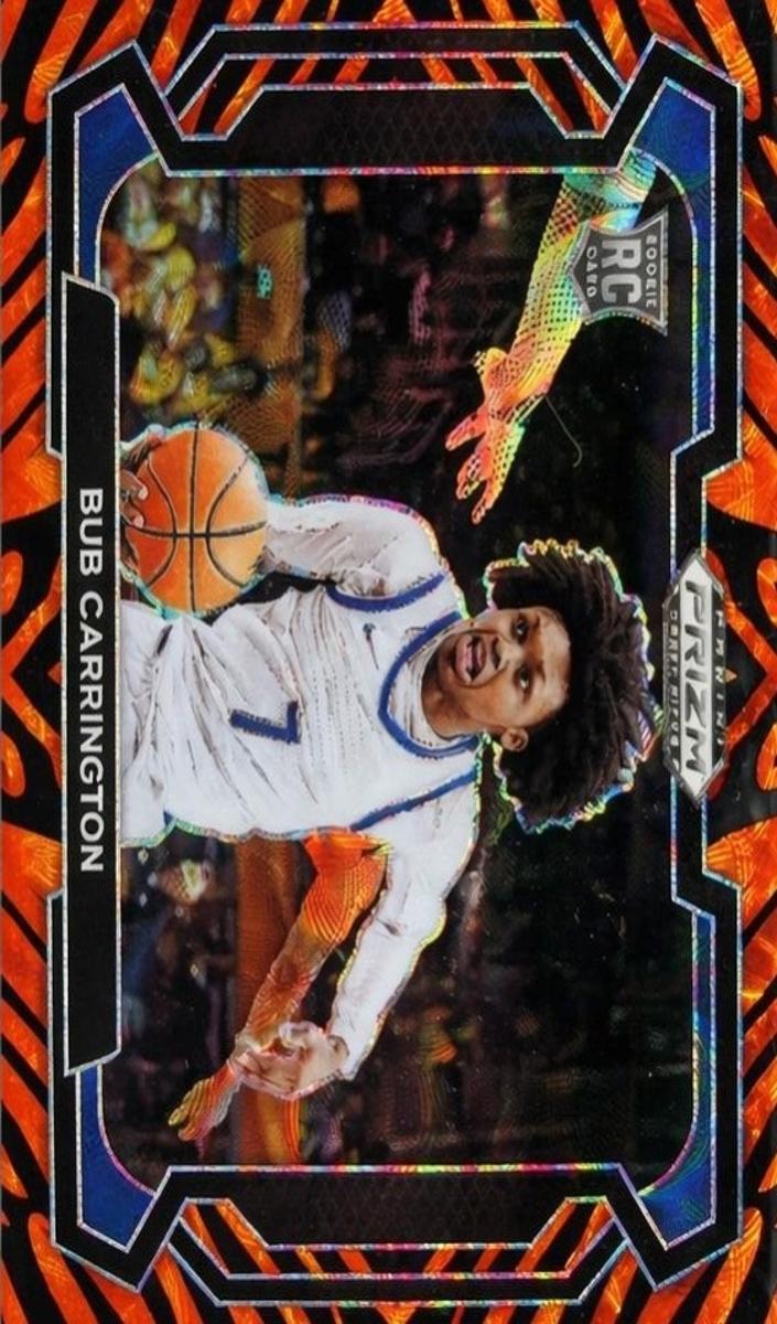 2024 Panini Prizm Draft Picks Basketball Tiger Stripe Bub Carrington #88