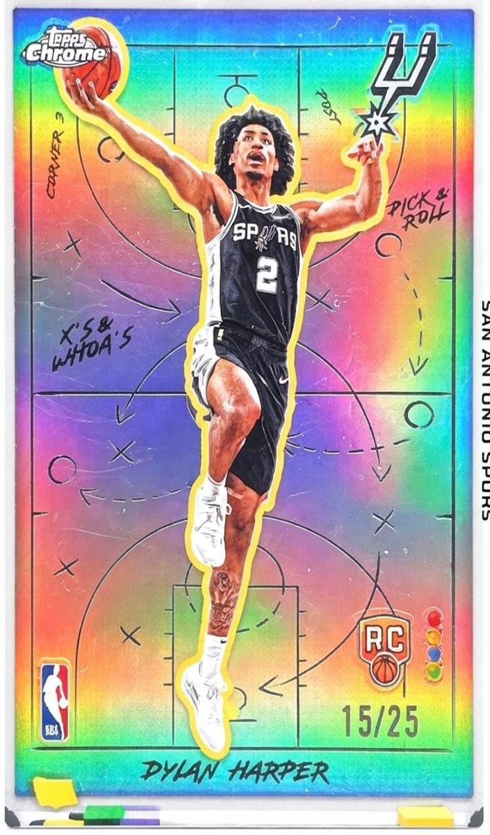 2025 Topps Chrome Basketball Orange Refractor Dylan Harper #XW-9