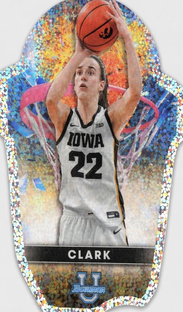 2022 Bowman Best University Basketball Speckle Refractor Caitlin Clark #BB-18