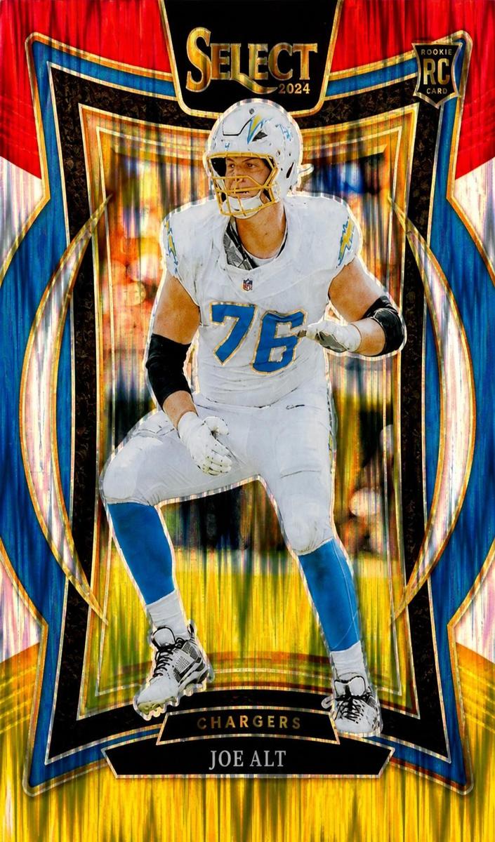 2024 Panini Select Football Red and Yellow Shock Joe Alt #82