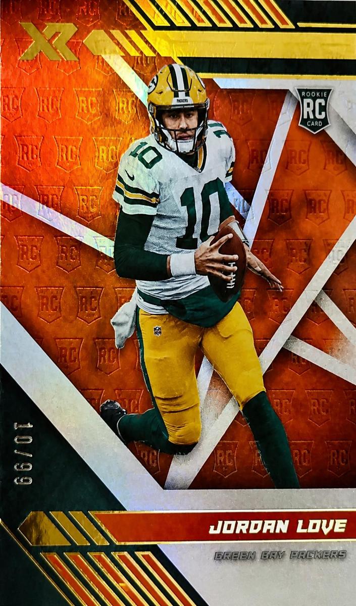 2020 Panini XR Football Orange Jordan Love #104 PSA 9