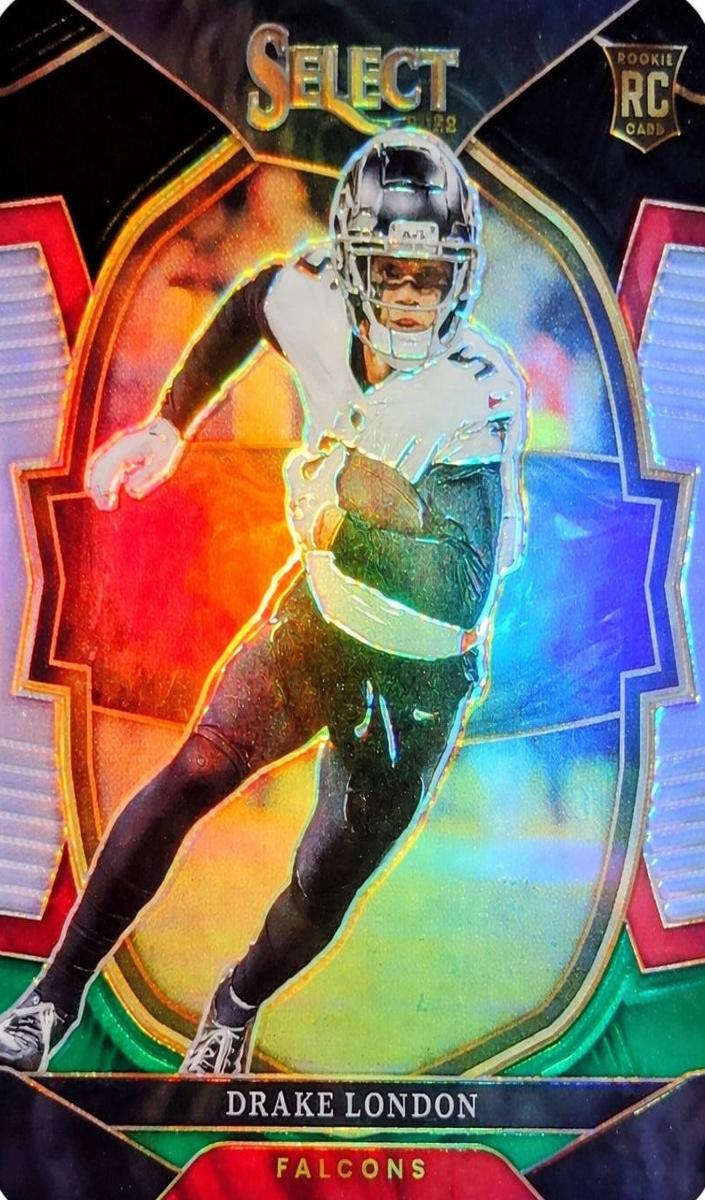 2022 Panini Select Football Black and Green Prizm Die-Cut Drake London #35 SGC 10