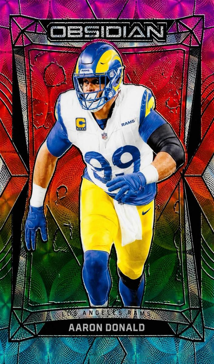 2024 Panini Obsidian Football Neon FOTL Aaron Donald #118 PSA 10