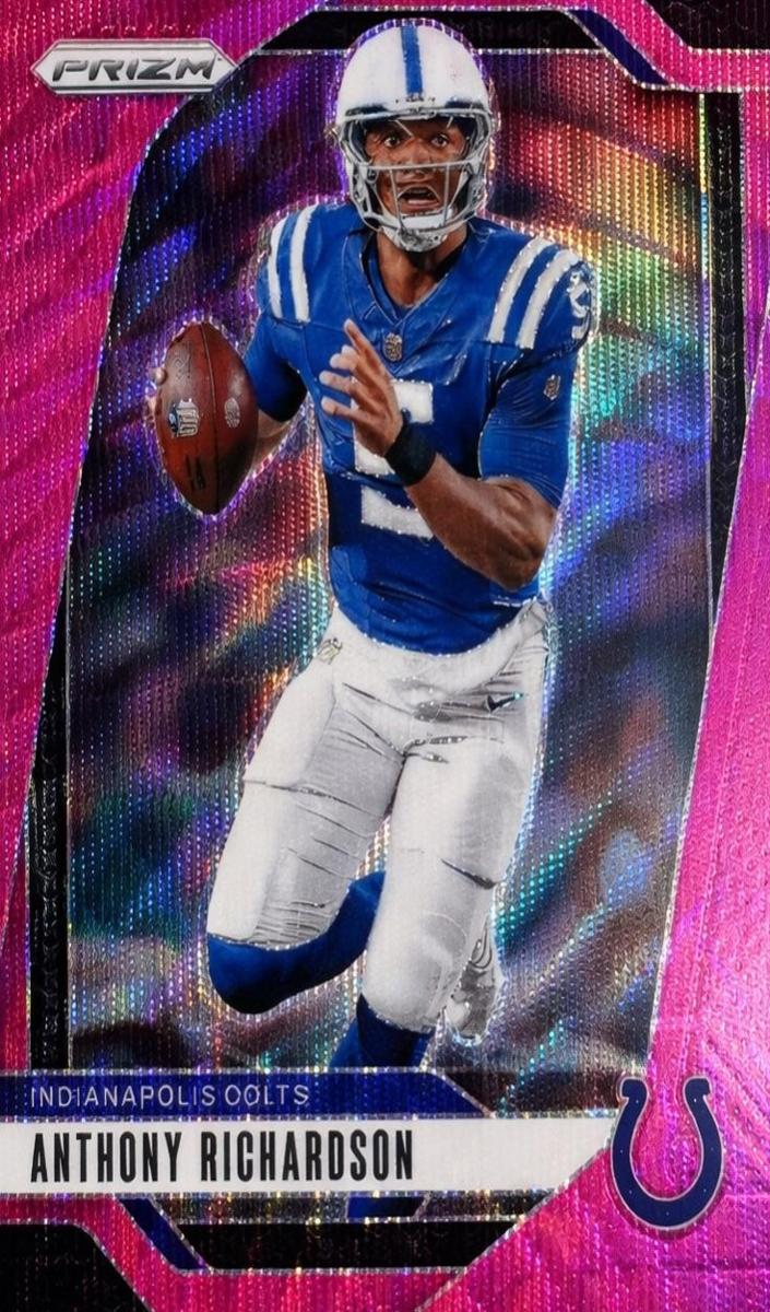 2024 Panini Prizm Football Pink Wave Anthony Richardson #120 CGC 9.5