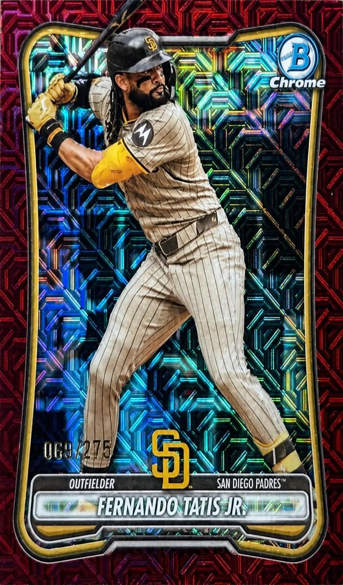 2026 Bowman Mega Box Baseball Burgundy Mojo Refractor Fernando Tatis Jr. #47