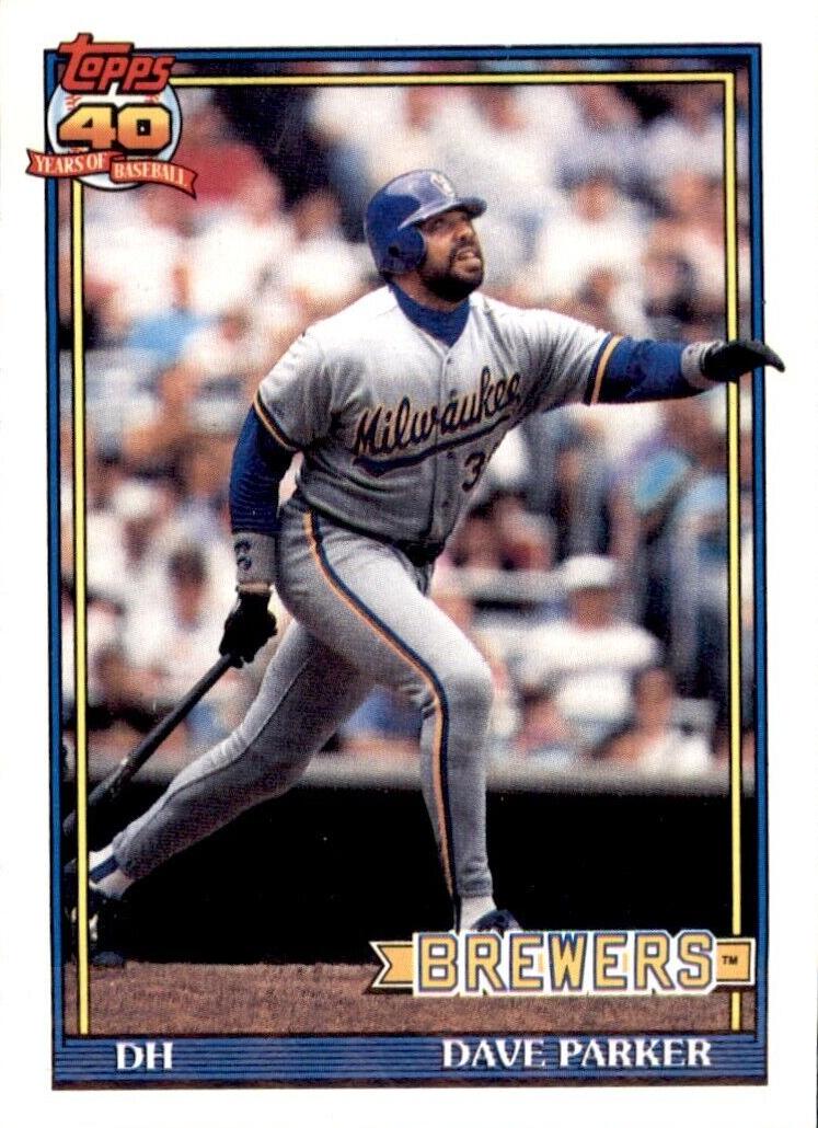 1991 Topps Baseball Dave Parker #235