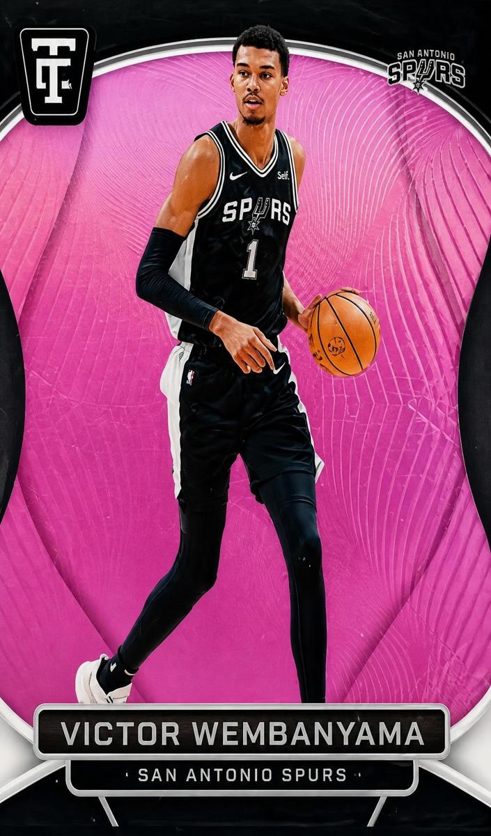 2024 Panini Totally Certified Basketball Mirror Platinum Pink Die Cut Victor Wembanyama #98