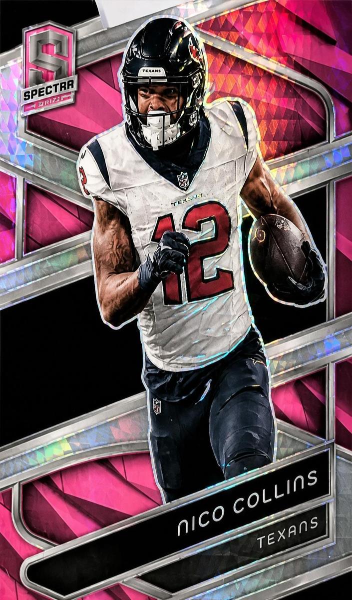 2024 Panini Spectra Football Neon Pink Die Cut Nico Collins #45