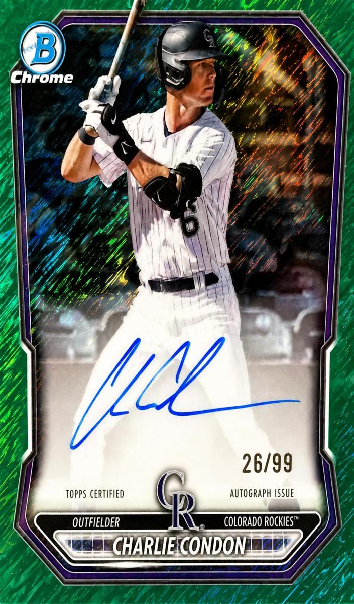 2026 Bowman Baseball Green Shimmer Refractor Charlie Condon #CPA-CC