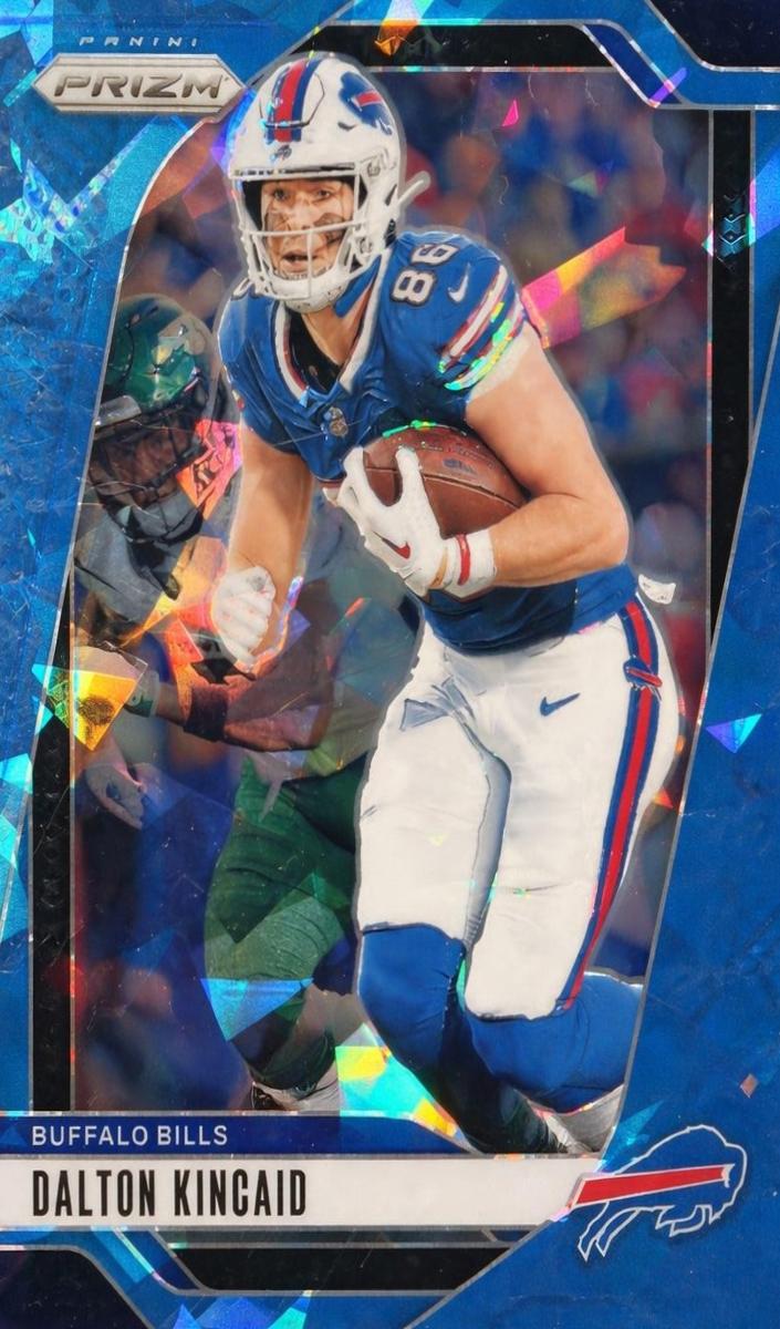 2024 Panini Prizm Football Blue Ice Dalton Kincaid #30 PSA 10