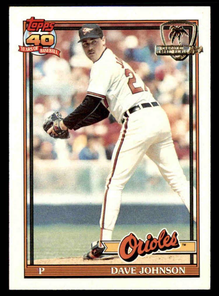1991 Topps Baseball Dave Johnson #163
