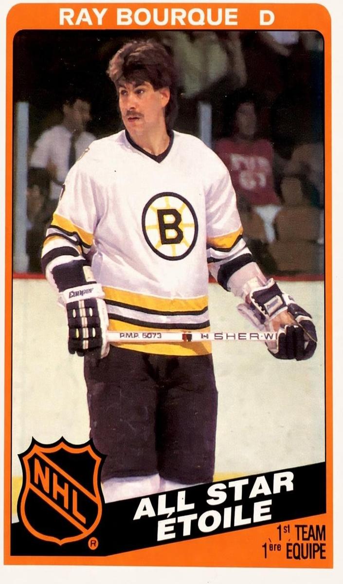 1984 O-Pee-Chee Hockey All-Star Ray Bourque #211 PSA 8