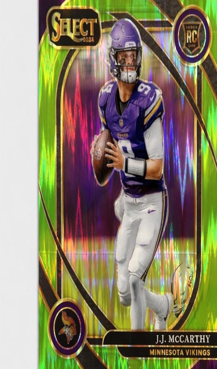 2024 Panini Select Football Neon Green Shock J.J. McCarthy #134 PSA 9