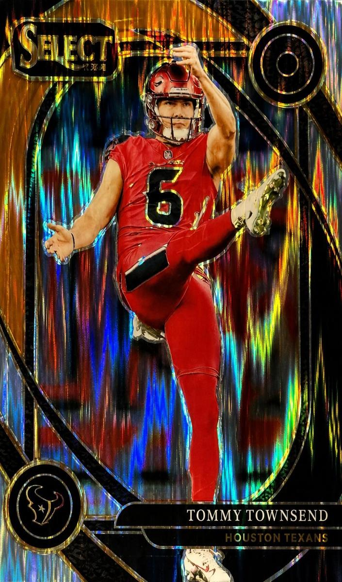 2024 Panini Select Football Black and Orange Shock Tommy Townsend #296