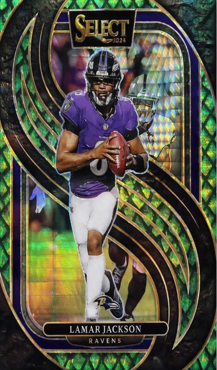 2024 Panini Select Football Dragon Scale Lamar Jackson #121