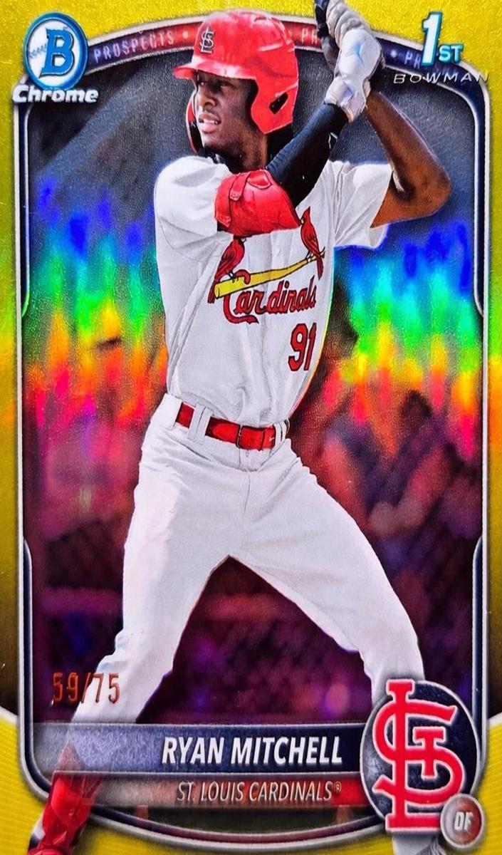 2025 Bowman Draft Chrome Baseball Yellow Refractor Ryan Mitchell #BDC-77