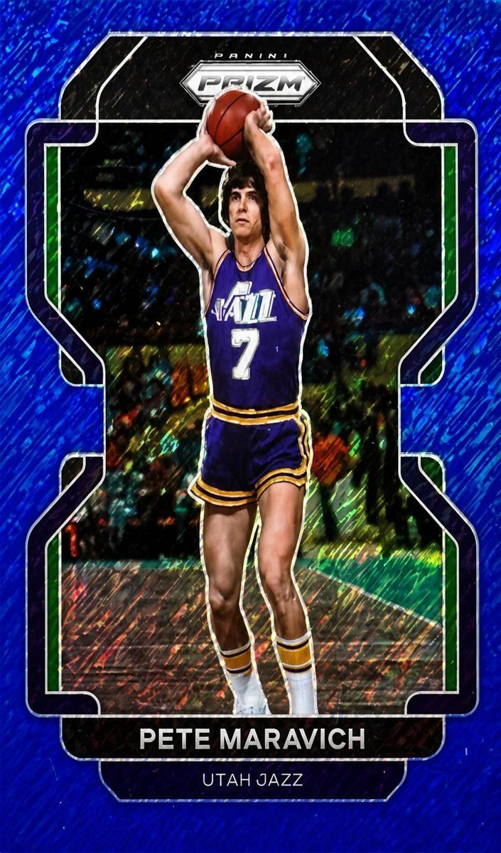 2021 Panini Prizm Basketball Blue Shimmer Pete Maravich #261