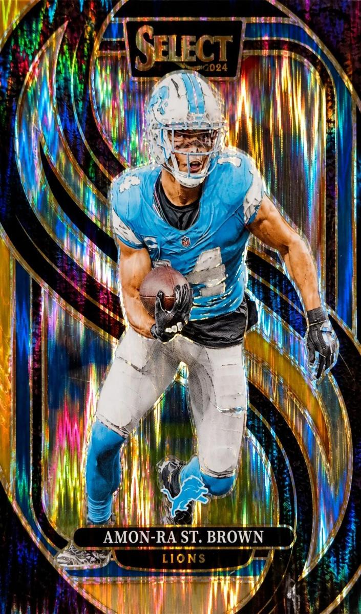 2024 Panini Select Football Black and Gold Shock Amon-Ra St. Brown #105
