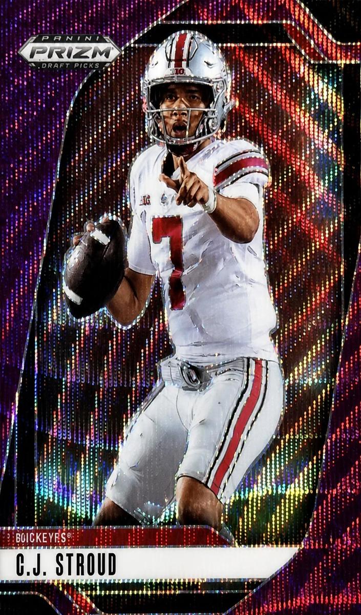 2025 Panini Prizm Draft Picks Football Purple Wave C.J. Stroud #186