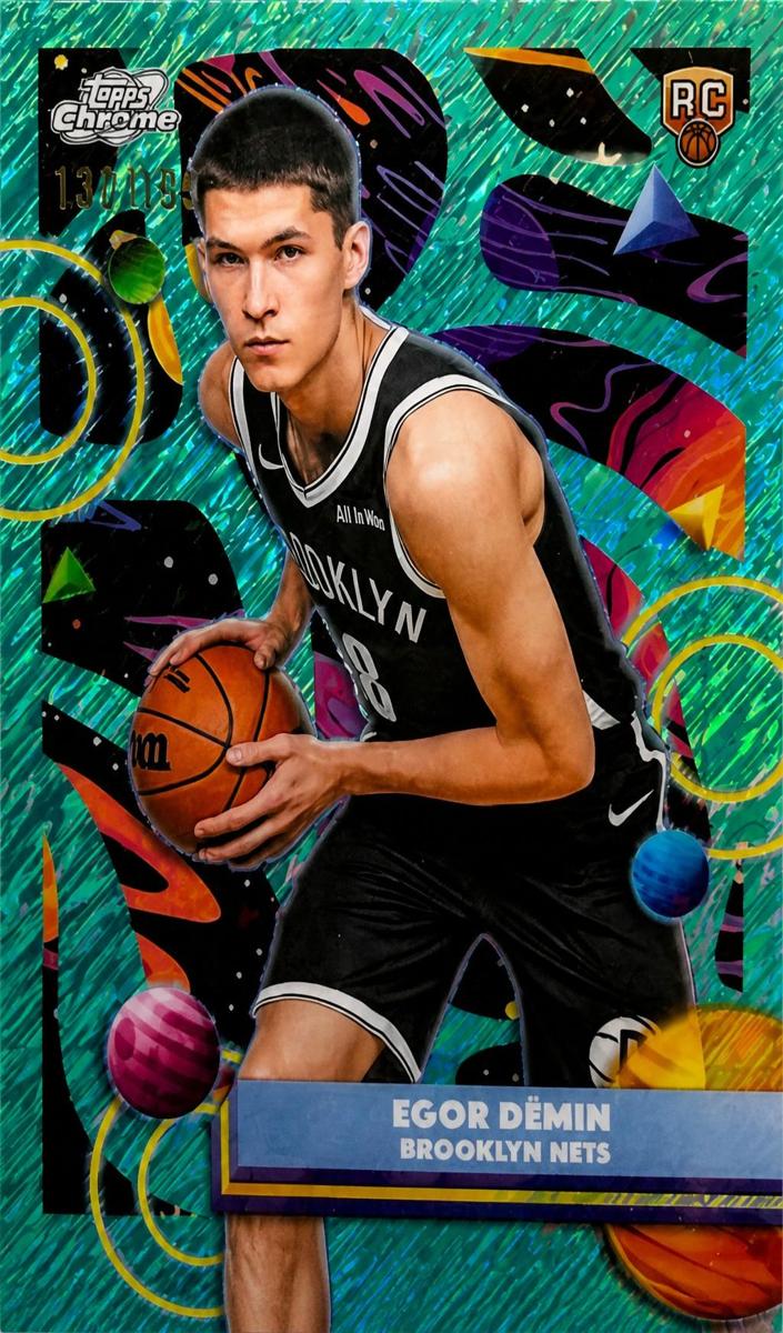 2025 Topps Cosmic Chrome Basketball Aqua Equinox Refractor Egor Demin #39