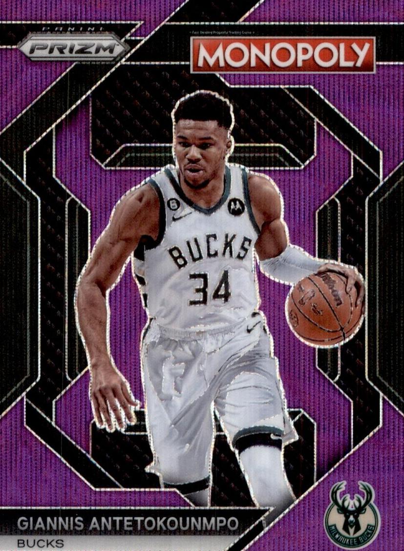 2023 Panini Prizm Monopoly Basketball Purple Giannis Antetokounmpo #PS5 PSA 10