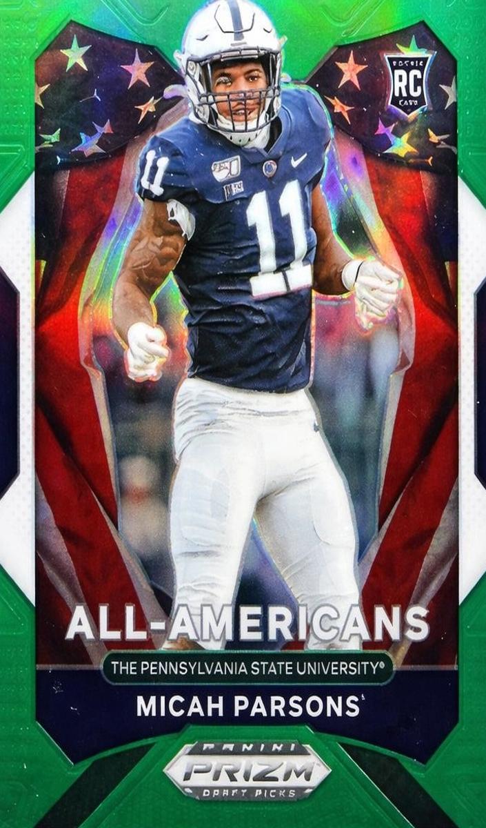 2021 Panini Prizm Draft Picks Football Green Micah Parsons #188