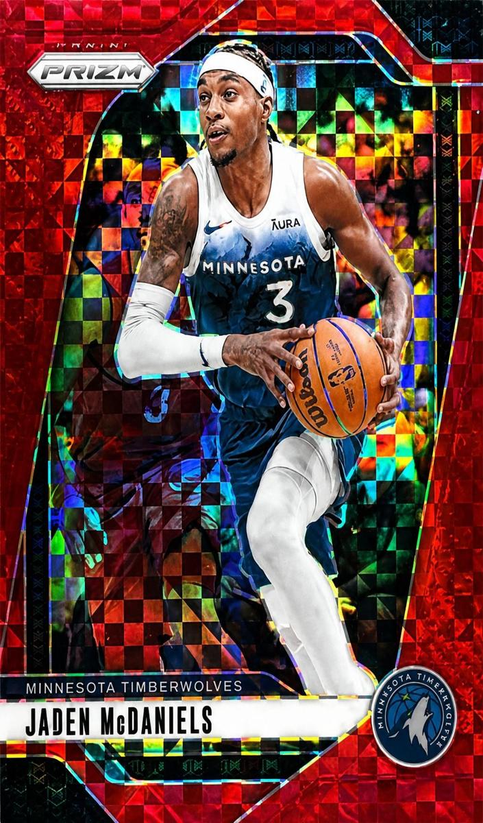 2024 Panini Prizm Basketball Red Power Jaden McDaniels #175