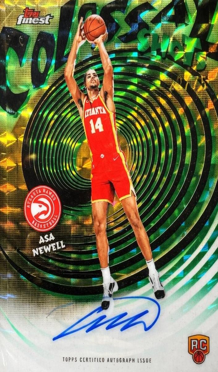 2025 Topps Finest Basketball Green Geometric Refractor Asa Newell #CS-AN PSA 10