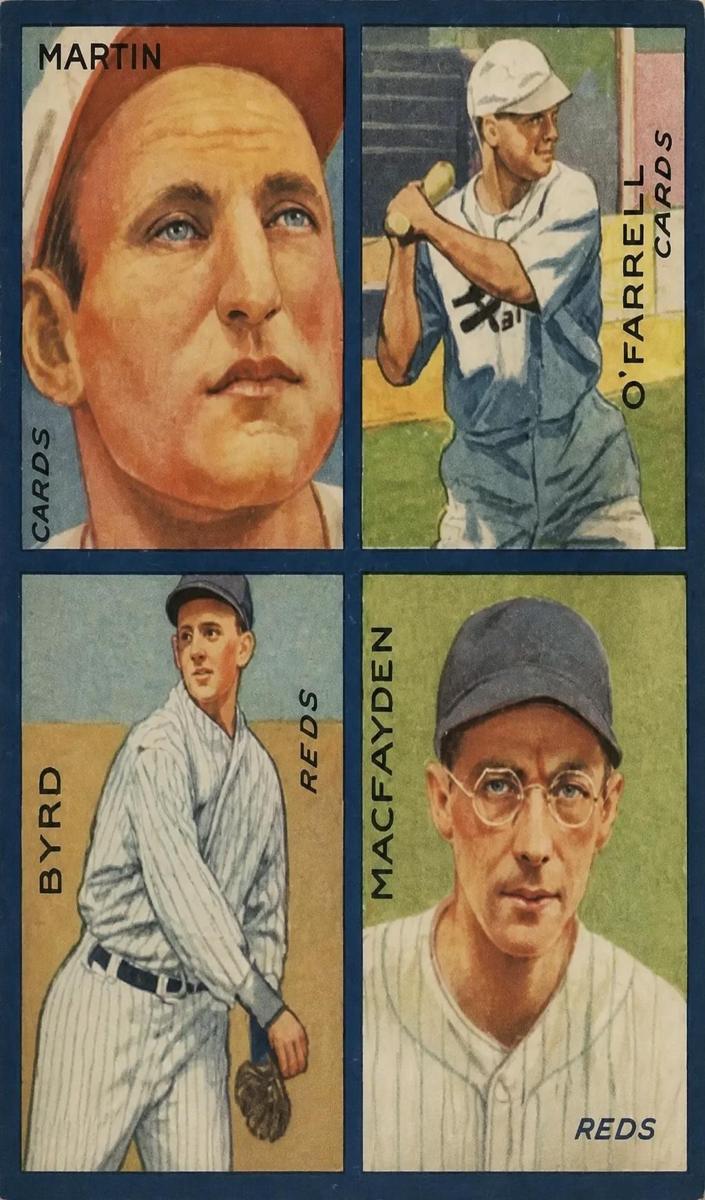 1935 R321 Goudey 4-in-1 Baseball Pepper Martin #NNO