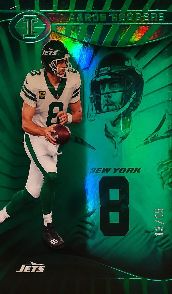 2024 Panini Illusions Football Green Trophy Collection Aaron Rodgers #68