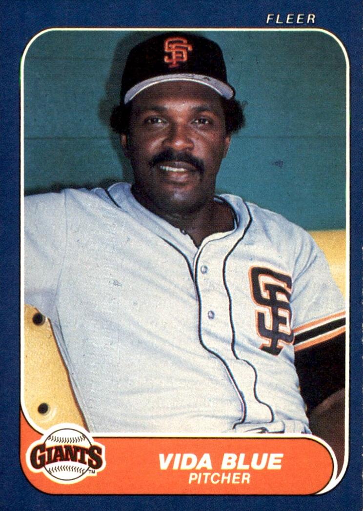 1986 Fleer Baseball Vida Blue #533