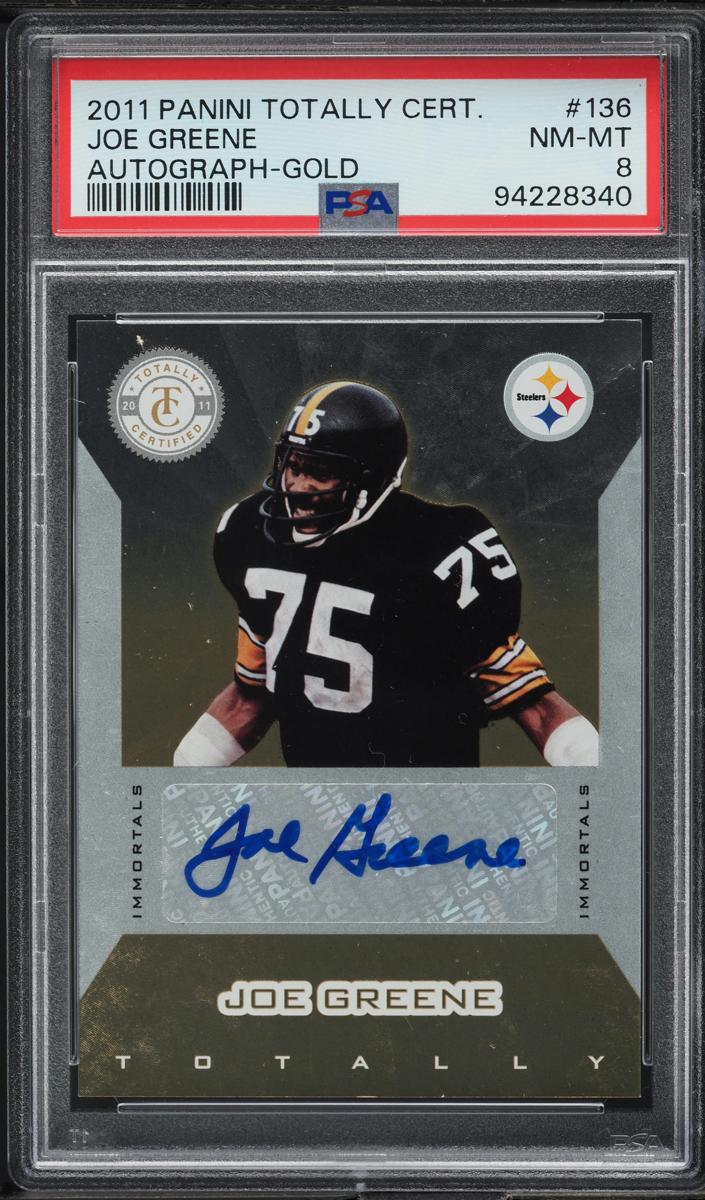 2011 Panini Totally Certified Football Gold Joe Greene #136 PSA 7.5