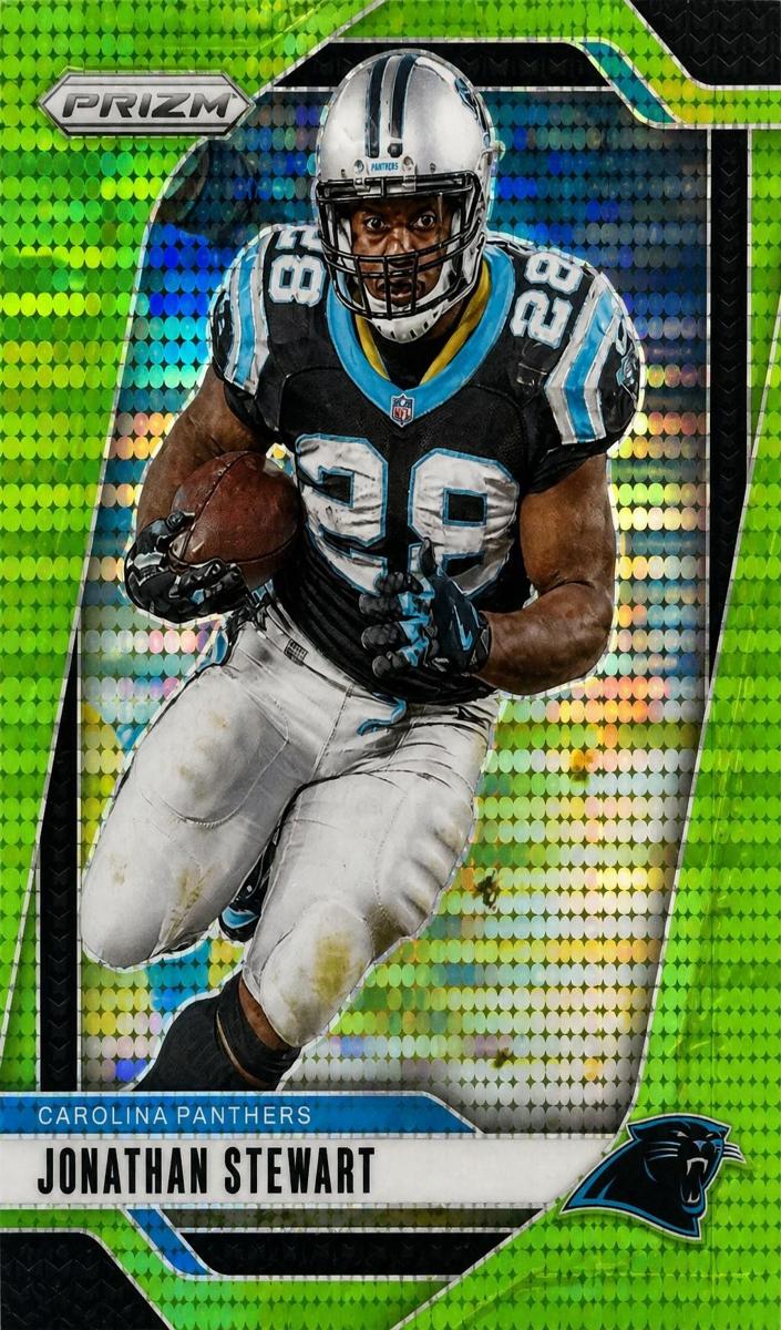 2024 Panini Prizm Football Neon Green Pulsar Jonathan Stewart #45